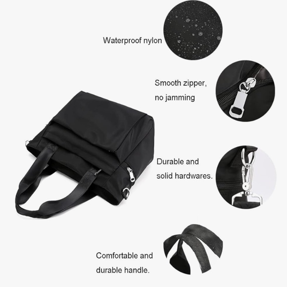 NWT Women's Black Shoulder Bag - Picture 2 of 6